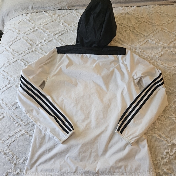 Adidas Women's Alphaskin Trio Windbreaker Black and White Small - Picture 7 of 8